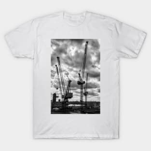 Tower Cranes on City of London Skyline T-Shirt